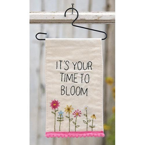 It's Your Time To Bloom Mini Fabric Wall Hanging (Pack of 4)