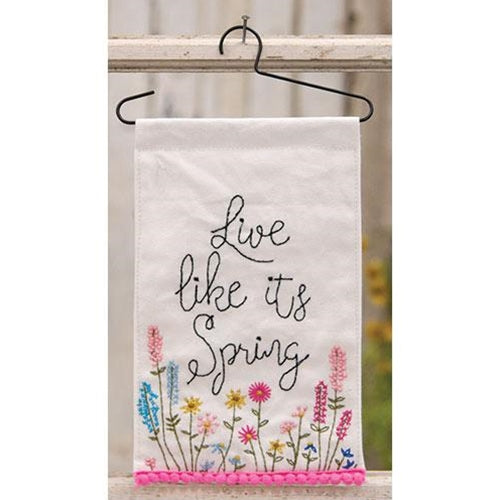 Live Like It's Spring Mini Fabric Wall Hanging (Pack of 2)