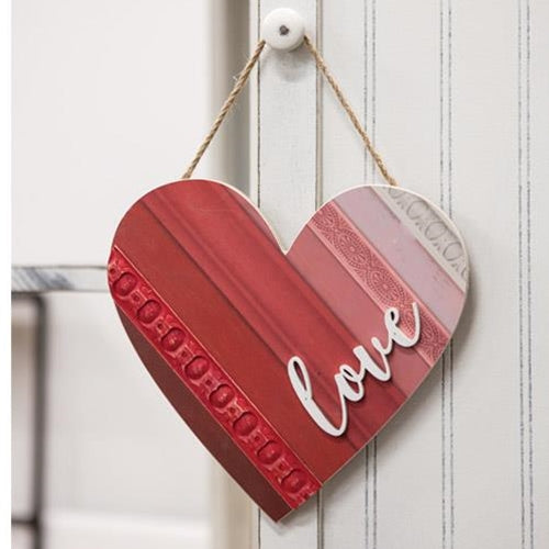 Love Wooden Heart Hanger (Pack of 2)