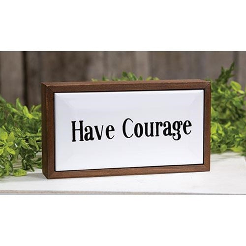 *Have Courage Framed Tile Sign (Pack of 2)