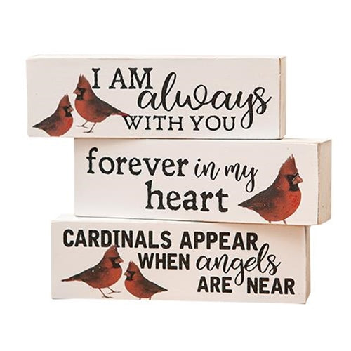 3/Set Always With You Cardinal Blocks (Pack of 4)
