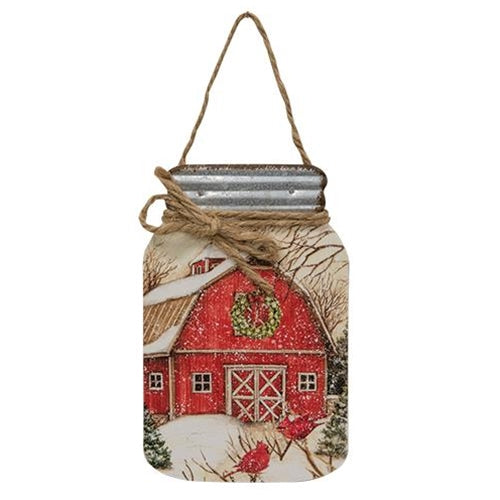Red Barn Mason Jar Hanger  (Pack of 4)