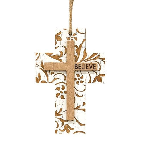 Believe Cross Ornament (Pack of 4)
