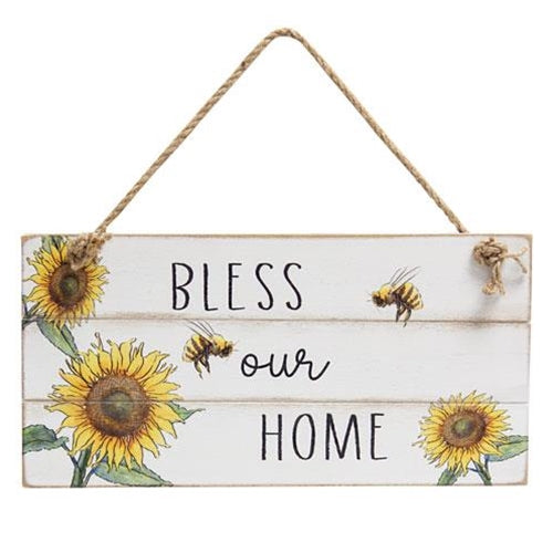 Bless Our Home Distressed Shiplap Sign (Pack of 2)
