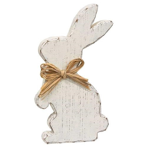 Distressed Cream Standing Chunky Bunny (Pack of 2)