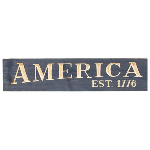 America Est. 1776 Engraved Sign Olde Navy 24