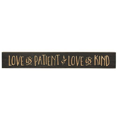 Love Is Patient Love Is Kind Sign Dark Gray 24