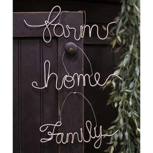 Farm Family Home Script Metal Ornament 3 asstd.  (Pack of 4)