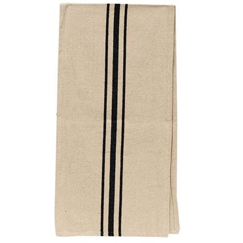 Cream & Black Grain Sack Long Runner (Pack of 2)