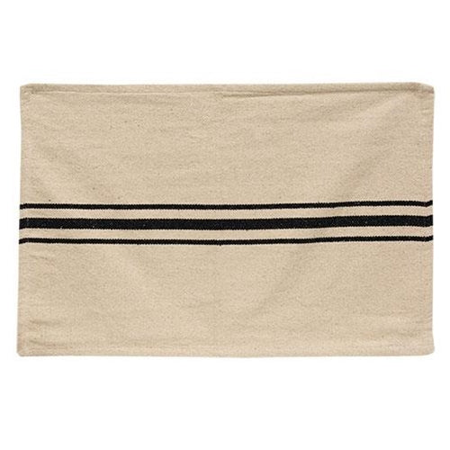 Cream & Black Grain Sack Towel (Pack of 4)