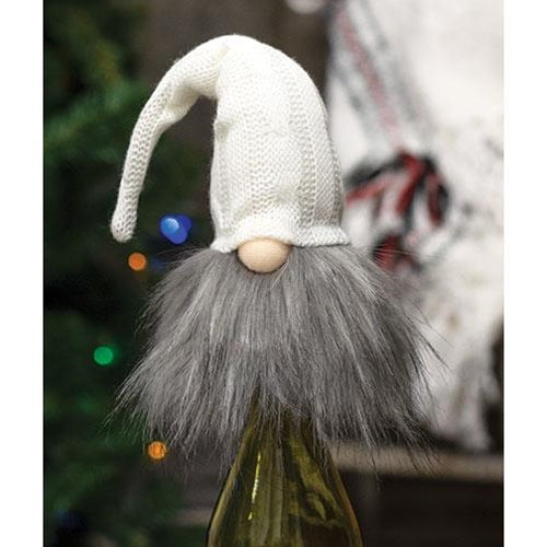 Knit Cream Gnome Bottle Topper (Pack of 2)