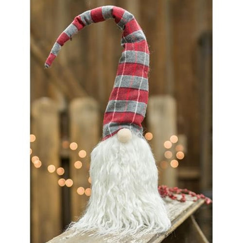 Red/Gray Plaid Gnome Ornament (Pack of 4)