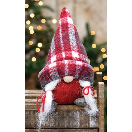 Plush Plaid Mrs. Santa Gnome (Pack of 2)