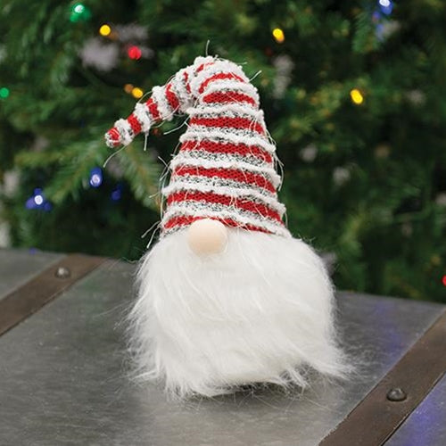 Plush Santa Gnome w/Striped Hat (Pack of 2)