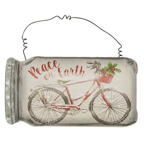 Nostalgic Mason Jar Bike Ornament (Pack of 2)