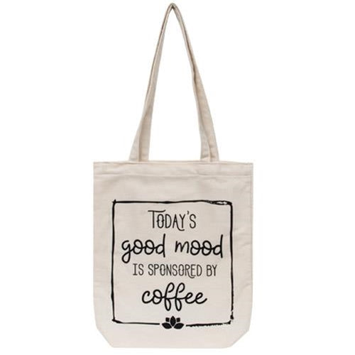 Today's Good Mood Canvas Tote  (Pack of 4)