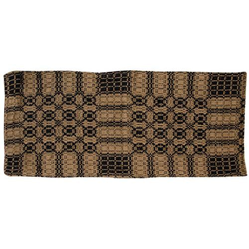 Black/Mustard Woven Short Runner (Pack of 2)