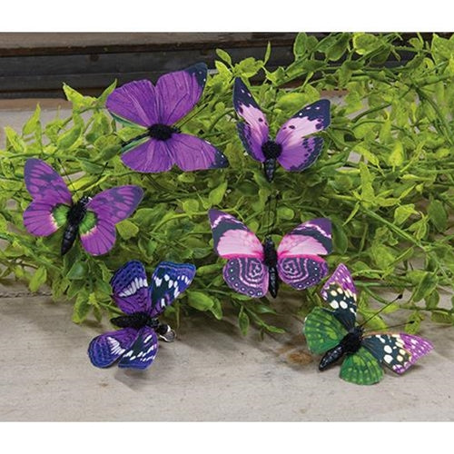 Purple Butterfly Clip 6 Asstd.  (Pack of 4)