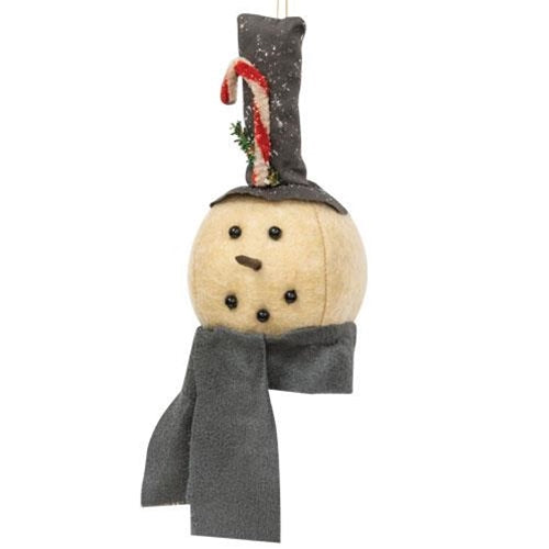 Gray Scarf Snowman Ornament (Pack of 4)