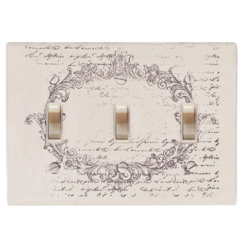 Vintage Postcard Triple Switchplate Cover
