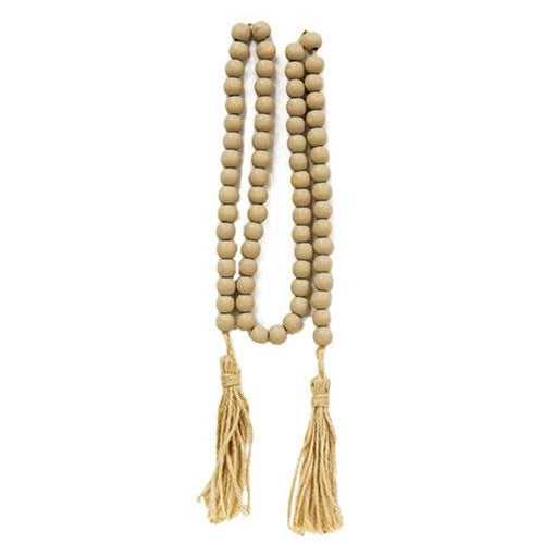 Natural Wood Bead Garland 60