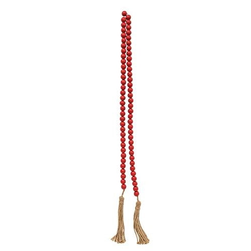 Red Wooden Bead Garland