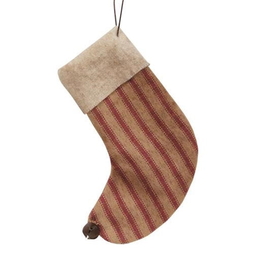 Farmhouse Ticking Stocking 4-1/2 inch (Pack of 4)