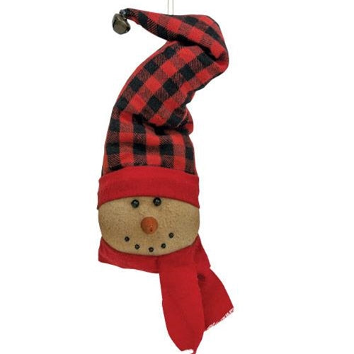 Buffalo Check Snowman Ornament  (Pack of 4)