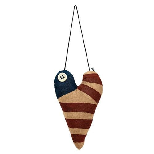 Americana Heart Ornament 2 asstd. (Pack of 4)