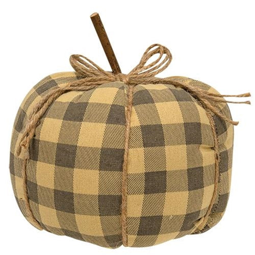Gray Buffalo Check Pumpkin 7.25