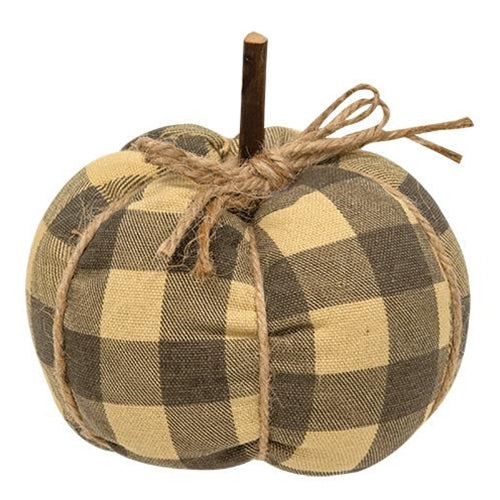Gray Buffalo Check Pumpkin 4.5