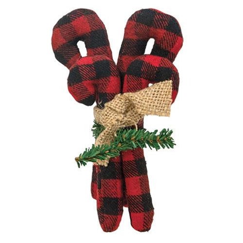 4/Set Buffalo Check Candy Cane Bundle (Pack of 2)