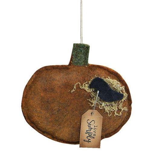 Live Simply Pumpkin Ornament (Pack of 4)