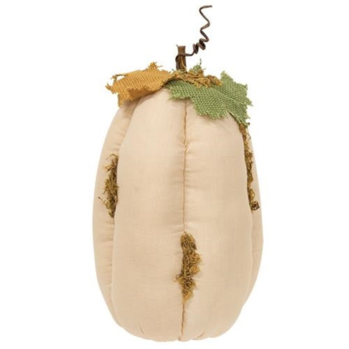 Mossy White Stuffed Pumpkin