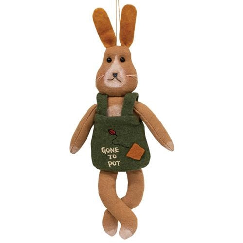 Gone to Pot Bunny Ornament (Pack of 2)