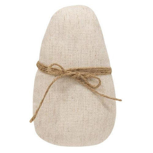 Large Ivory Egg With Jute Bow (Pack of 4)