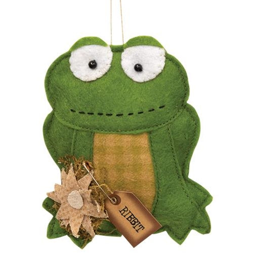 Ribbit Frog Ornament (Pack of 4)