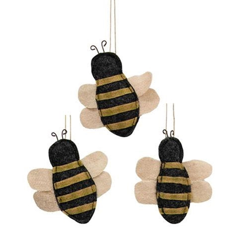 3/Set Mini Bee Ornaments (Pack of 2)