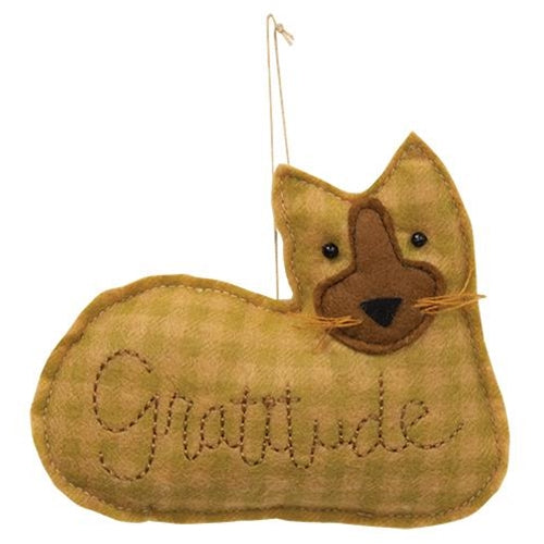 Gratitude Cat Ornament (Pack of 4)