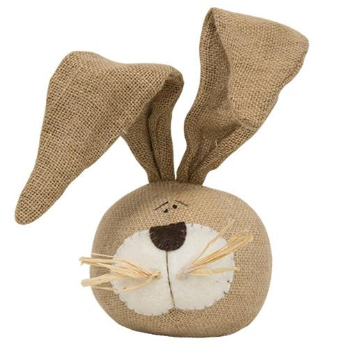 Stuffed Burlap Bunny Head 3 Asstd (Pack of 2)