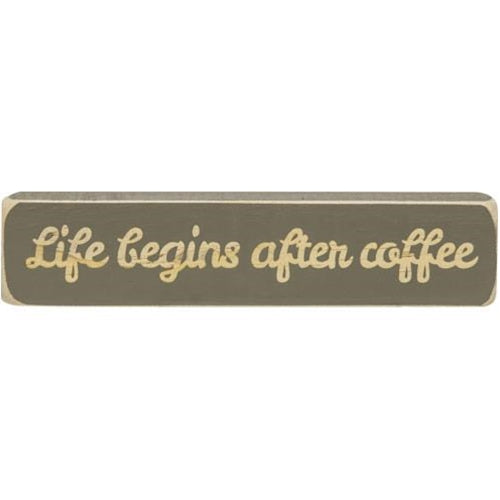 Life Begins After Coffee Laser Cut Block 8