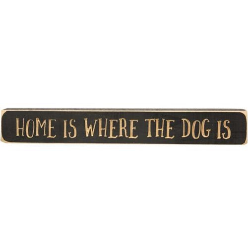 Home Is Where the Dog Is Engraved Block 12