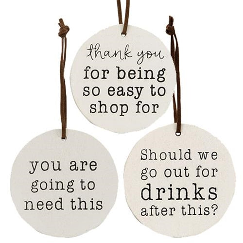 3/Set Easy to Shop For Wine Tags (Pack of 4)