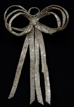 Platinum Glitter Bow 11-1/2