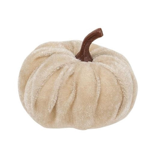 6/Set Mini Velvet Beige Pumpkins (Pack of 4)