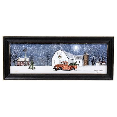 Winter on the Farm Framed Print