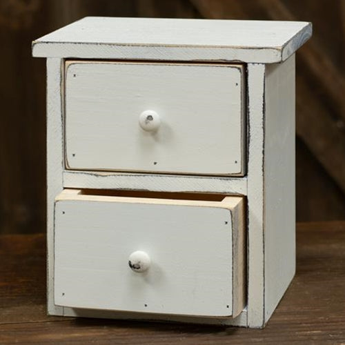 White Farmhouse Drawers