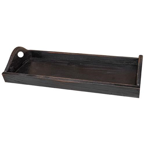 Black Wood Tray w/Handles