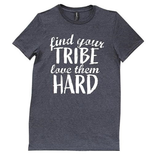 Find Your Tribe T-Shirt Heather Dark Gray Small