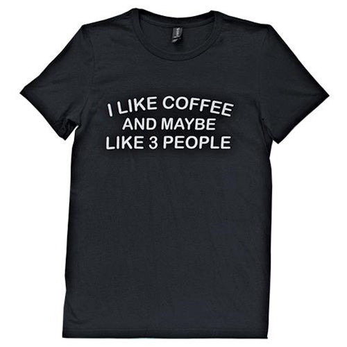 I Like Coffee T-Shirt Black Medium
